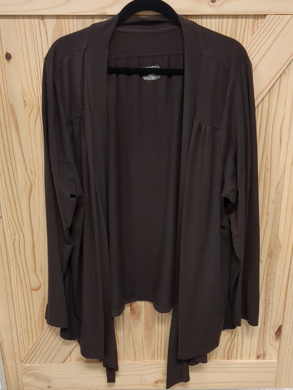 Venezia Brown Open Front Cardigan